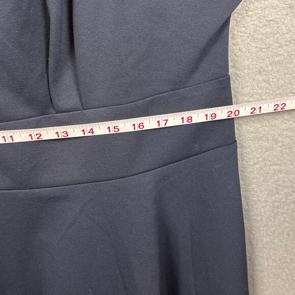 Design Collective Women's Plus Size Fit & Flare Dress Navy Blue Gold Zipper 18W - Picture 4 of 8